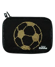 Smily kiddos Bling Pencil Case Foot Ball Theme - Black