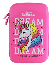 Smily kiddos Single Compartment Pencil Box Dream Unicorn Theme - Pink
