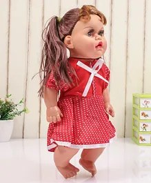 Speedage Tannu Fashion Doll Floral Print Dress Red - Height 31 cm
