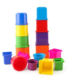 Little Fingers Stack O Cups & Stack O Cubes Multicolour - 16 Pieces