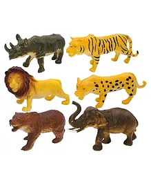Full Action Wild Animals Pack Of 6 - Multicolor
