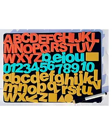 Fingo Brain Kindersmart Combo (Magnetic Letters Numbers Shapes and Symbols with 3 in 1 Magnetic Board) - Multicolor