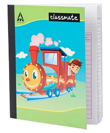 Classmate Hard Cover Double Ruled Notebook Engine Print - 76 Pages
