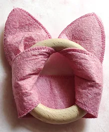 Rocking Potato Bunny Ear Teething Ring - Pink