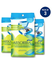 ABSORBIA Moisture Absorber Sachet (100g each) -Pack of 3 Dehumidifier for Small & compact Spaces Fight against Fungus