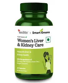 AndMe Smart Green Plant Based Liver and Kidney Capsules - 60 Capsules 