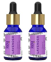 Rey Naturals 100% Natural Lavender Essential Oil Pack of 2 - 15 ml Each