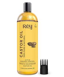 Rey Naturals 100% Pure Cold-Pressed Castor Hair Oil - 200 ml