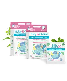 BabyChakra 100% Natural Vapour Patches for babies with Eucalyptus & Peppermint Oil Camphor Free Quick Relief from Runny Nose Pack of 2 - 10 Patches