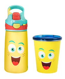 Rabitat Playmate Duo Combo (Snap Lock Bottle Better Cup) Mad Eye - 410 ml each