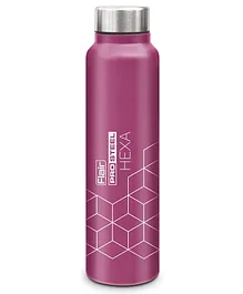Flair Houseware Hexa Stainless Steel Water Bottle Pink - 1000 ml