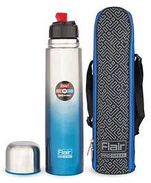 Flair Houseware Power Vacuum Insulated Steel Flask With Flip Lid Blue-  500 ml