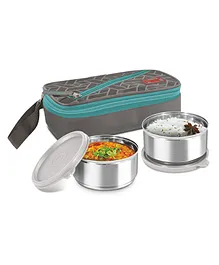 Flair Houseware Lunch Mate 2 Tiffin Box With Insulated Bag - Green