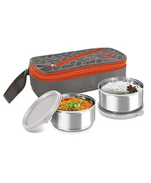 Flair Houseware Lunch Mate 2 Tiffin Box With Insulated Bag - Orange