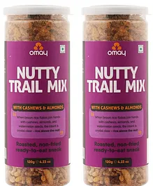Omay Foods Nutty Mix With Dry Fruits 120 g Each- Pack of 2