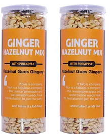 Omay Foods Ginger Hazelnut Mix - With Pineapple - 160g Each (Pack of 2)