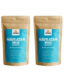 Omay Foods Navratan Mix Indian Mix Pack of 2 - 400 g