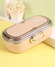 Stainless Steel Lunch Box With Spoon & Chopsticks - Pink 