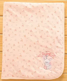 Simply Foam Wrapper Bunny Print - Peach