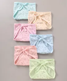 Simply Cotton Classic Cloth Nappies Pack Of 6 - Multocolor