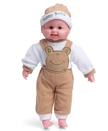 ToyMark Happy Baby Doll Smili Face Print Light Brown - Height 37.5 cm
