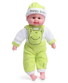 ToyMark Happy Baby Doll Smilie Face Print Light Green - Height 37.5 cm
