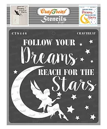 CrafTreat Stencil Design Reach for the Stars - Grey