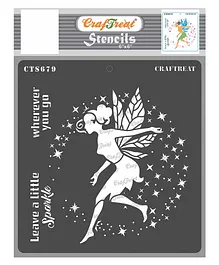  CrafTreat Stencil Design Fairy with Wings - Black