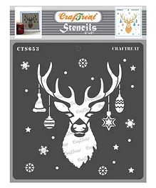 CrafTreat Stencil Design Reindeer  - Black