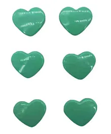 SYGA Children's Safety Heart Baby Slobber Towel Pin Pack of 6 - Heart Green