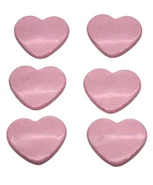 SYGA Children's Heart Baby Slobber Towel Pin Pack of 6 - Heart Pink