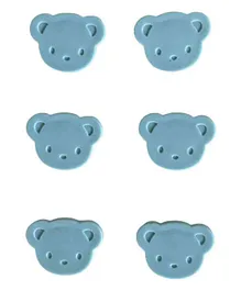 SYGA Children's Safety Cartoon Bear Baby Slobber Towel Pin Pack of 6 - Bear Blue