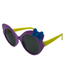 SYGA Children's Goggles Panda Style Bow Tie Anti-UV Lens Eyewear Kids Sunglasses Purple Frame Yellow Legs - Purple