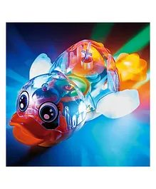 YAMAMA Transparent Design Gear Glowing Music Duck Toy (Colour May Vary)
