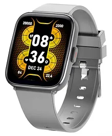Gizmore GizFit Blaze Pro BT Calling Smartwatch 1.69 Inch IPS Curved Display With 500 NITS Brightness Body Temperature  Regular Size- Grey Strap
