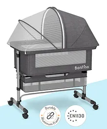 Bonfino Regal Crib Cum Bedside Bassinet - Grey