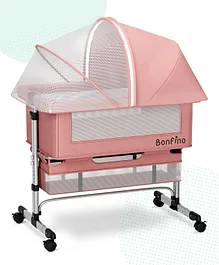 Bonfino Regal Crib Cum Bedside Bassinet - Pink