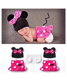 MOMISY Minnie Mouse Baby Photography Prop  White - Pink