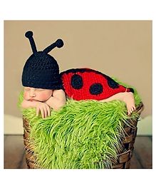 MOMISY Bee Long Tail Cap New Born Baby Photography Props - Red Black