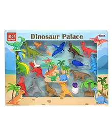 New Pinch Dinosaur Palace Erasers for Kids School Stationary Kit of 17 Pcs - Multicolor