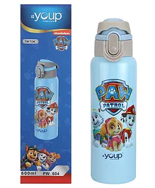 Youp Stainless Steel Sky Blue Color Paw Patrol Kids Insulated Water Bottle TIKTOK - 600 ml