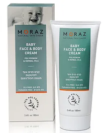 Moraz Natural Baby Cream for Body and Face  100ML|Enriched with Jojoba & Sea Buckthorn Oils for Soft Baby Skin for Face & Body