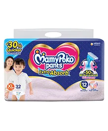 MamyPoko Extra Absorb Pants Style Diapers Extra Large - 32 Pieces