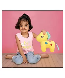 DearJoy Baby Unicorn Soft Toy and Plush Toy Yellow - Height 32 cm
