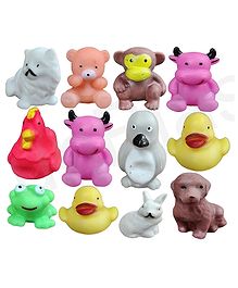 FunBlast Mix Animals Bath Toys for Baby Multicolor - 12 Pcs