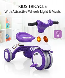 Kids Tricycle With Attractive Wheels Light & Music - Purple