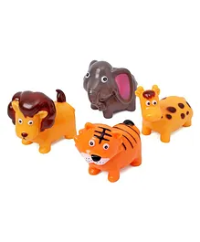 Rising Step Chu Chu Animal Theme Bath Toys Medium Size Multicolor - 4 Pieces