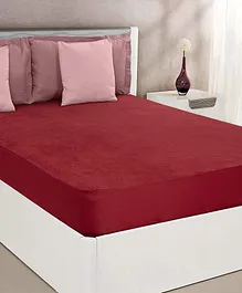 BEDCOV King Size Bed Waterproof Mattress Cover - Maroon