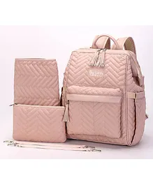 The Little Lookers Jolly Luxe Diaper Backpack -Salmon Pink