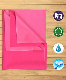 THE LITTLE LOOKERS Quicky Dry Sheets Massage Mats Water Proof Bed Protector Crib Sheets for Baby Large Pack of 2  - Dark PInk